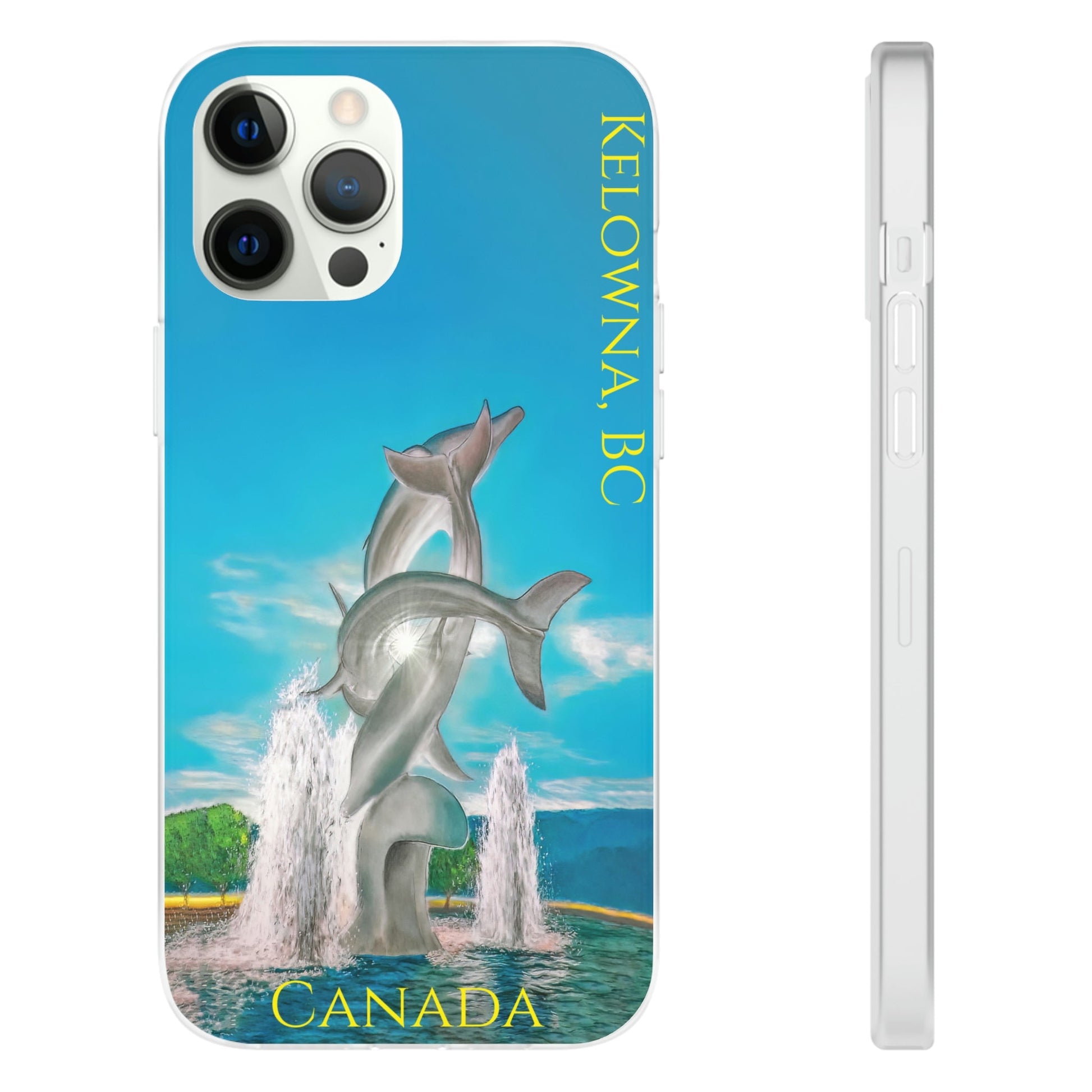 Flexi Cases - "THE DOLPHINS" Kelowna, BC (With Text)