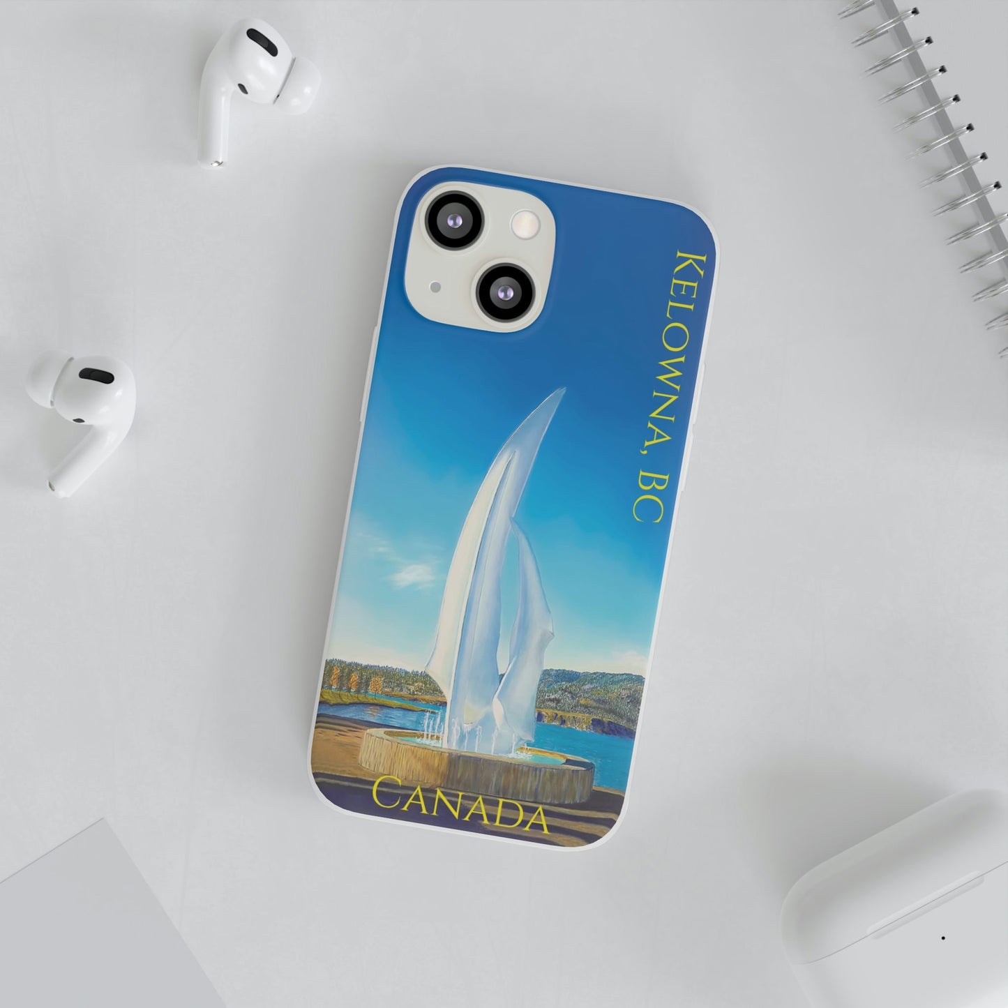 Flexi Cases - "The Sails" Kelowna, BC (With Text) - Phone Case