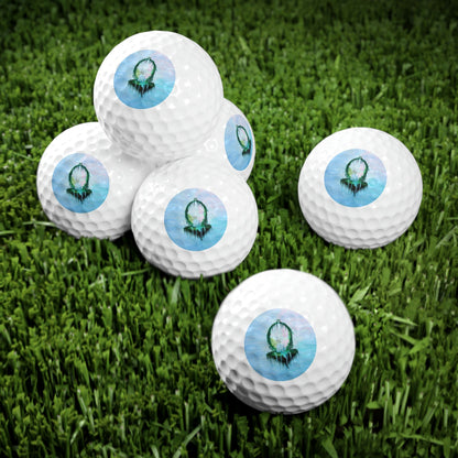 Golf Balls, 6pcs - "Floating Castle" Custom Artwork Print