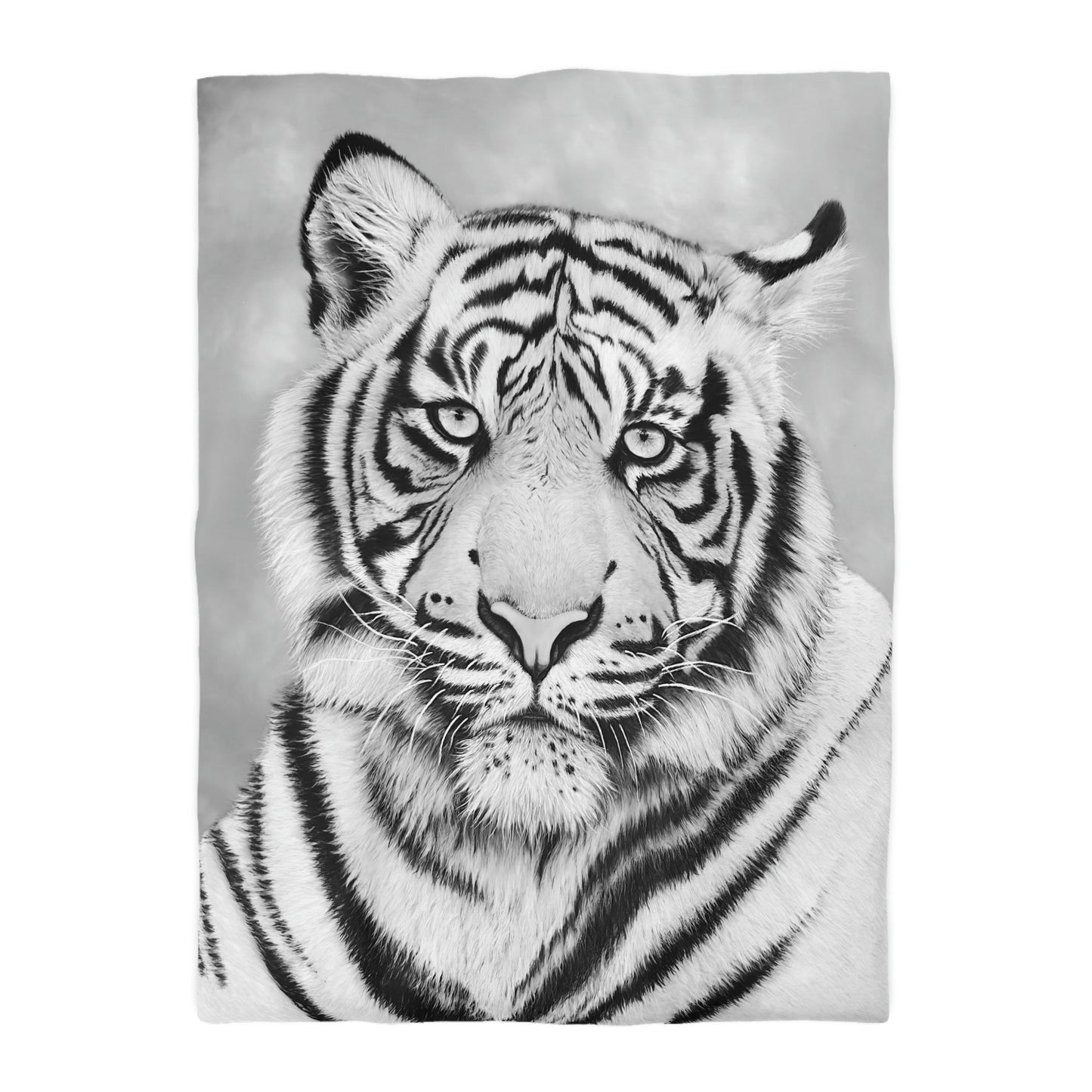 Microfiber Duvet Cover - "MONOCHROME TIGER"