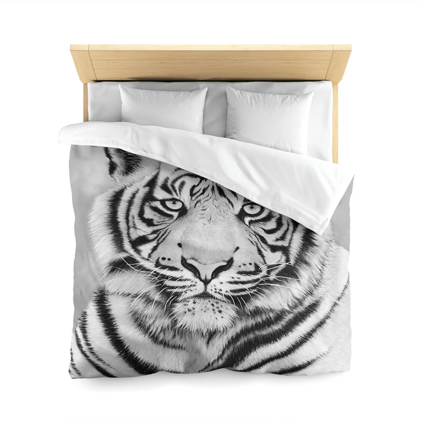 Microfiber Duvet Cover - "MONOCHROME TIGER"