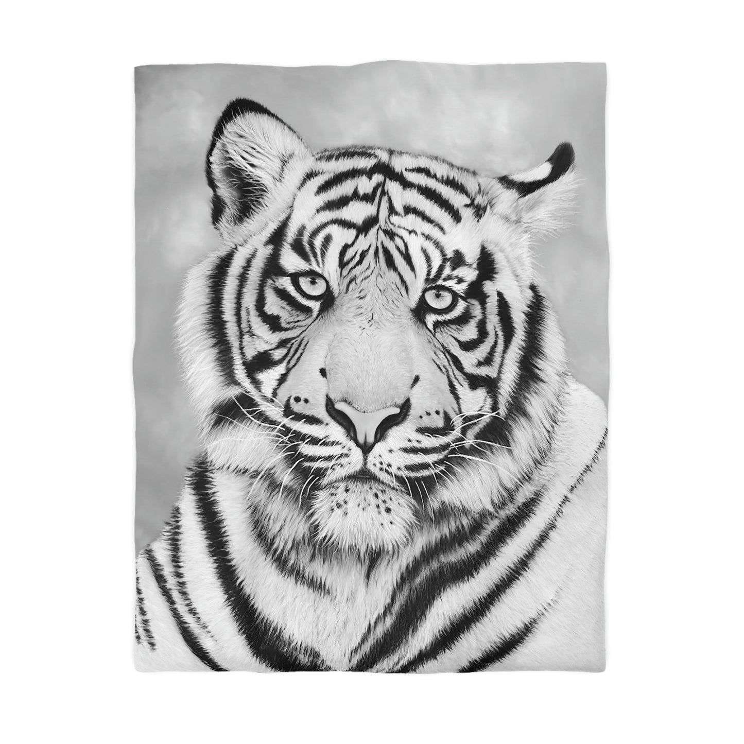 Microfiber Duvet Cover - "MONOCHROME TIGER"