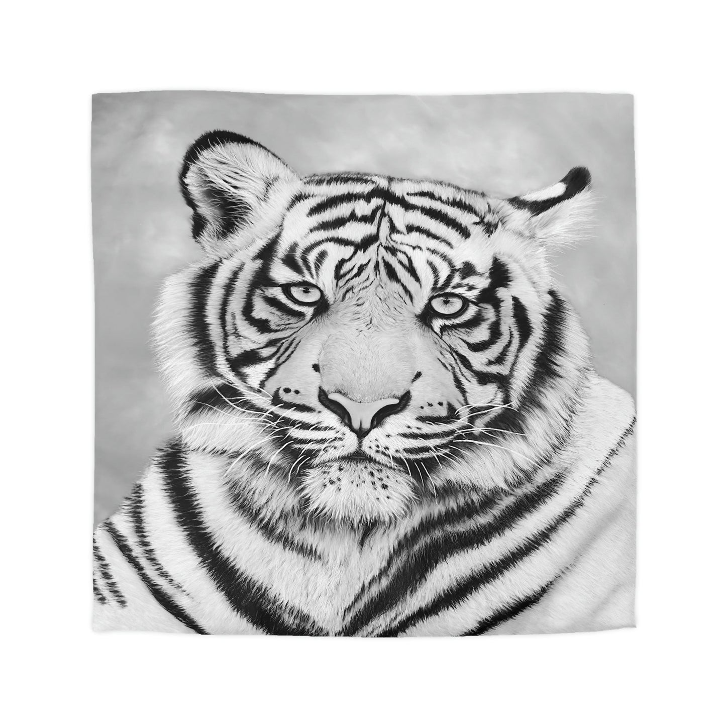 Microfiber Duvet Cover - "MONOCHROME TIGER"