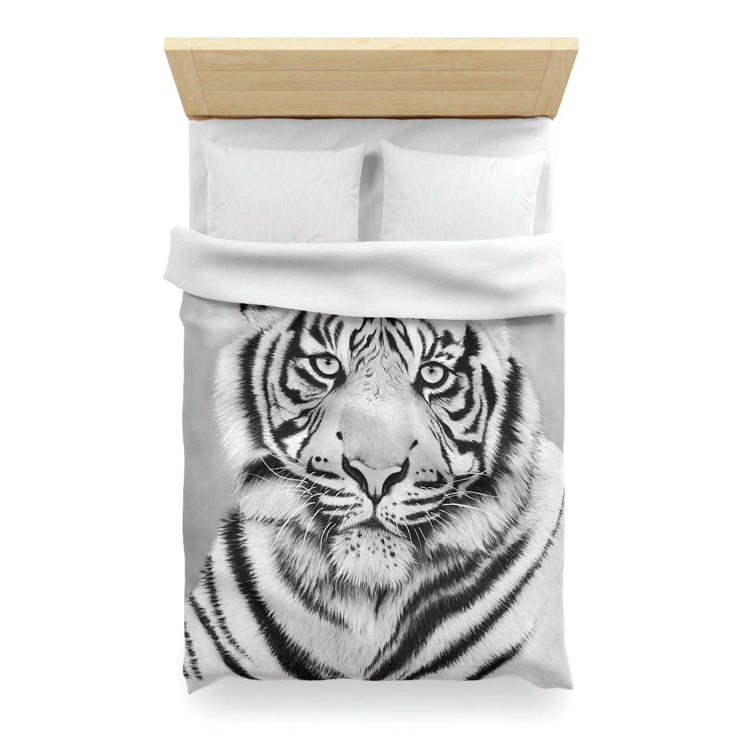 Microfiber Duvet Cover - "MONOCHROME TIGER"