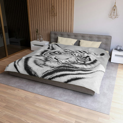 Microfiber Duvet Cover - "MONOCHROME TIGER"