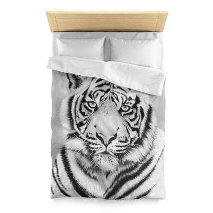 Microfiber Duvet Cover - "MONOCHROME TIGER"