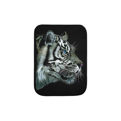 Sherpa Blanket - "WHITE TIGER"
