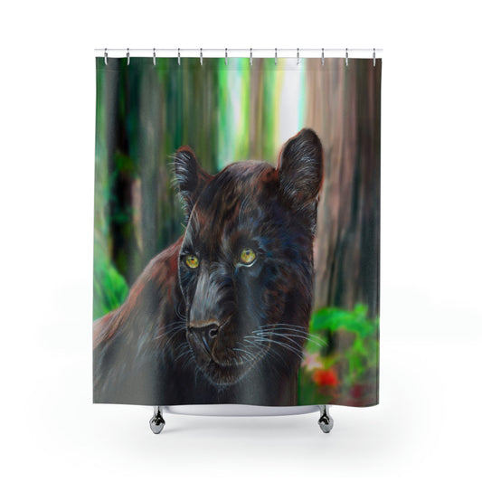Shower Curtain - "BLACK PANTHER"