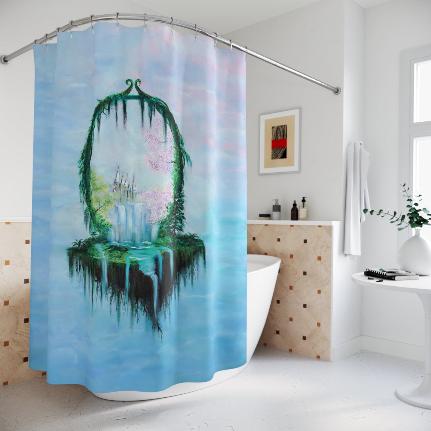 Shower Curtain - "FLOATING CASTLE"