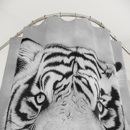 Shower Curtain - "MONOCHROME TIGER"