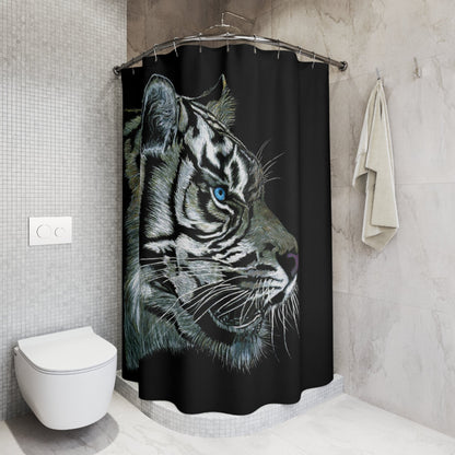Shower Curtain - "WHITE TIGER"