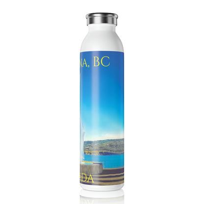 Slim Water Bottle | "The Sails" & "Kelowna, BC Canada" Text | Custom Art Print