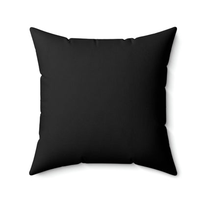 Spun Polyester Throw Pillow (Black) - "LADY OGOPOGO" Kelowna, BC