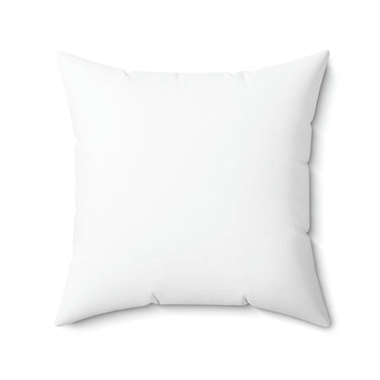 Spun Polyester Throw Pillow (White) - "LADY OGOPOGO" Kelowna, BC