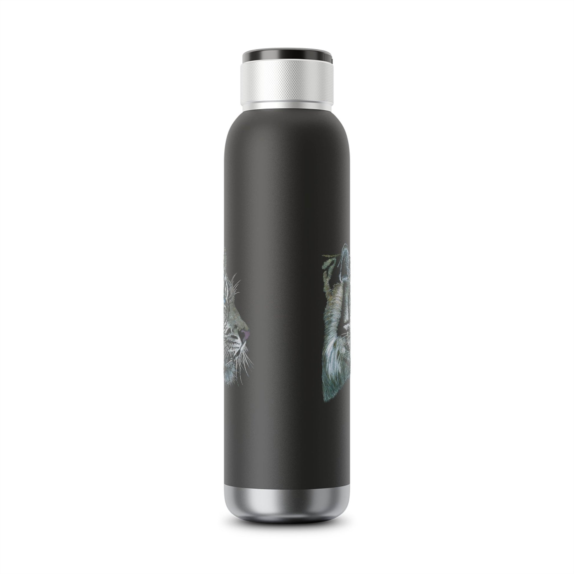 White Tiger Art | Insulated Bluetooth Water Bottle 22oz | Audio Speaker Lid