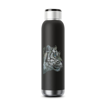 White Tiger Art | Insulated Bluetooth Water Bottle 22oz | Audio Speaker Lid